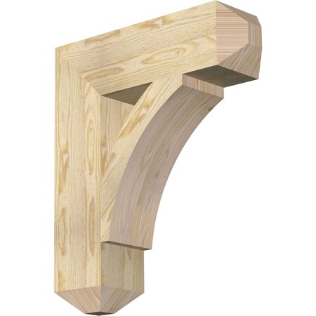 Ekena Millwork Thorton Craftsman Rough Sawn Bracket, Douglas Fir, 6"W x 22"D x 26"H BKT06X22X26THR04RDF
